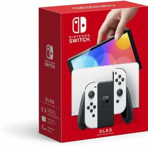 Nintendo Switch OLED, Portátil e Doméstico, Tela de 7 Polegadas, Bateria de até 9 Horas, 64GB de Armazenamento, Inclui Joy-Con com Suporte e Alças